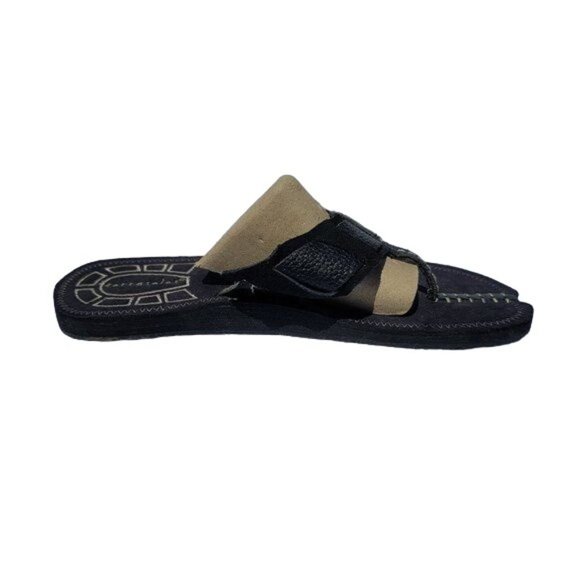 Terrasoles Flip Flop/Thongs/ Sandals Men's  Size 12 Black post toe - Picture 2 of 9